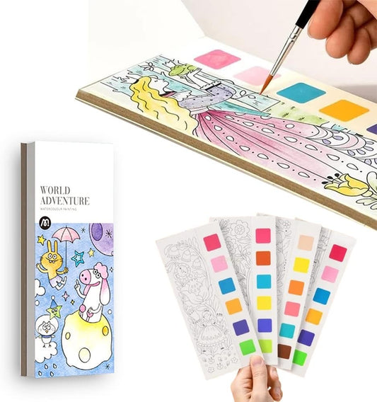 Coloring Book With Inbuilt Water Colors