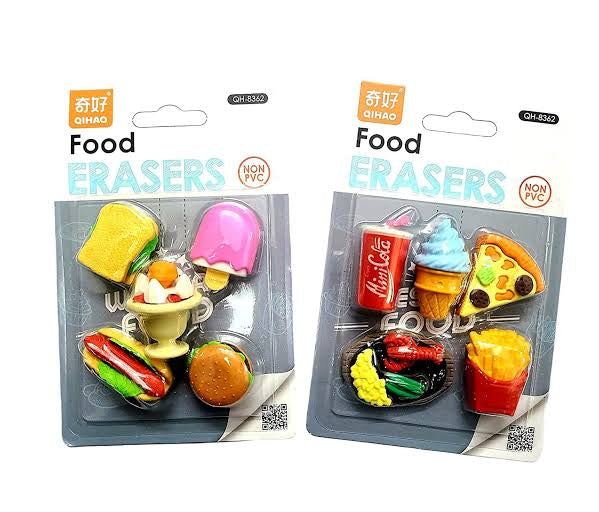 Fast Food Eraser Set